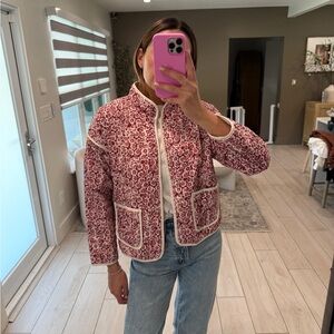 Floral Red Women's Jacket